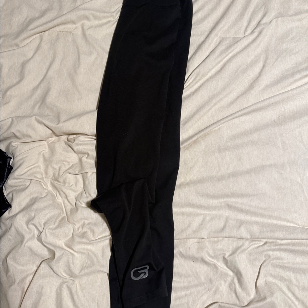 Cyclebar Black Leggings - high waisted with subtle logo